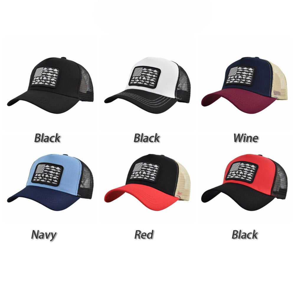 Wholesale American Independence Day Flag Mesh Baseball Caps ACC-HT-YMX005