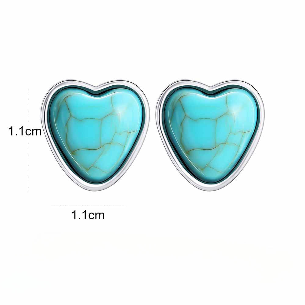 Wholesale Stainless Steel Vintage Turquoise Earrings ACC-ES-CY013