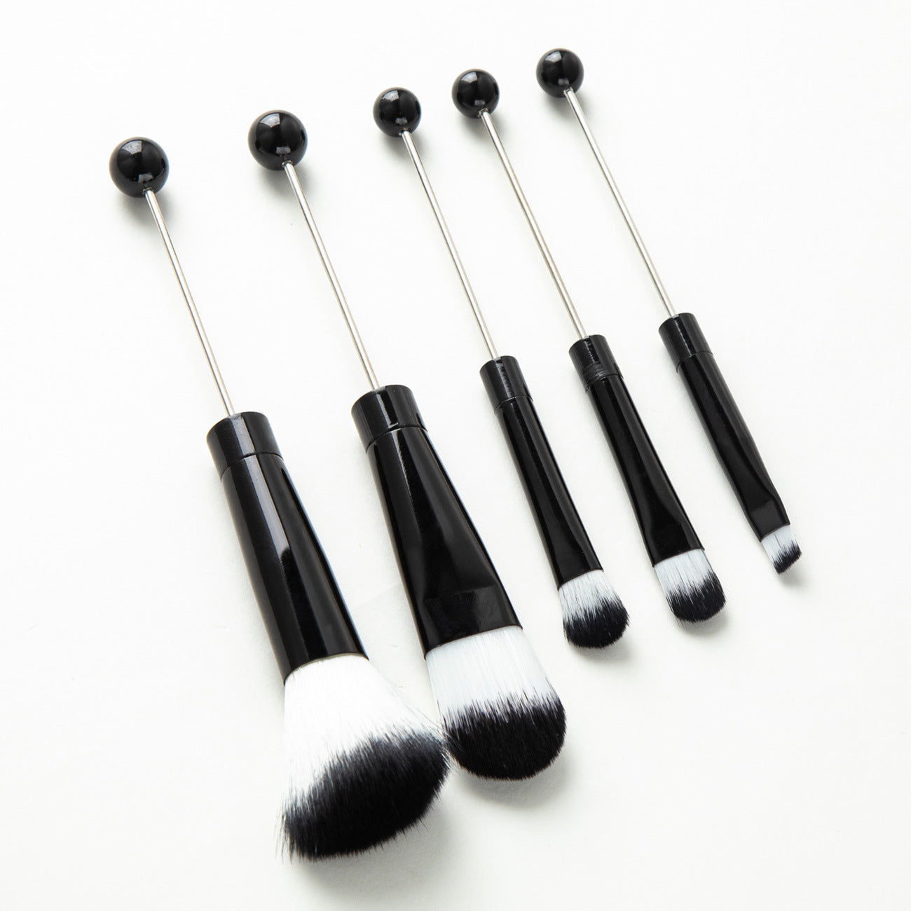 Wholesale Beadable 5-piece DIY Beaded Makeup Brush Set Beauty Tools