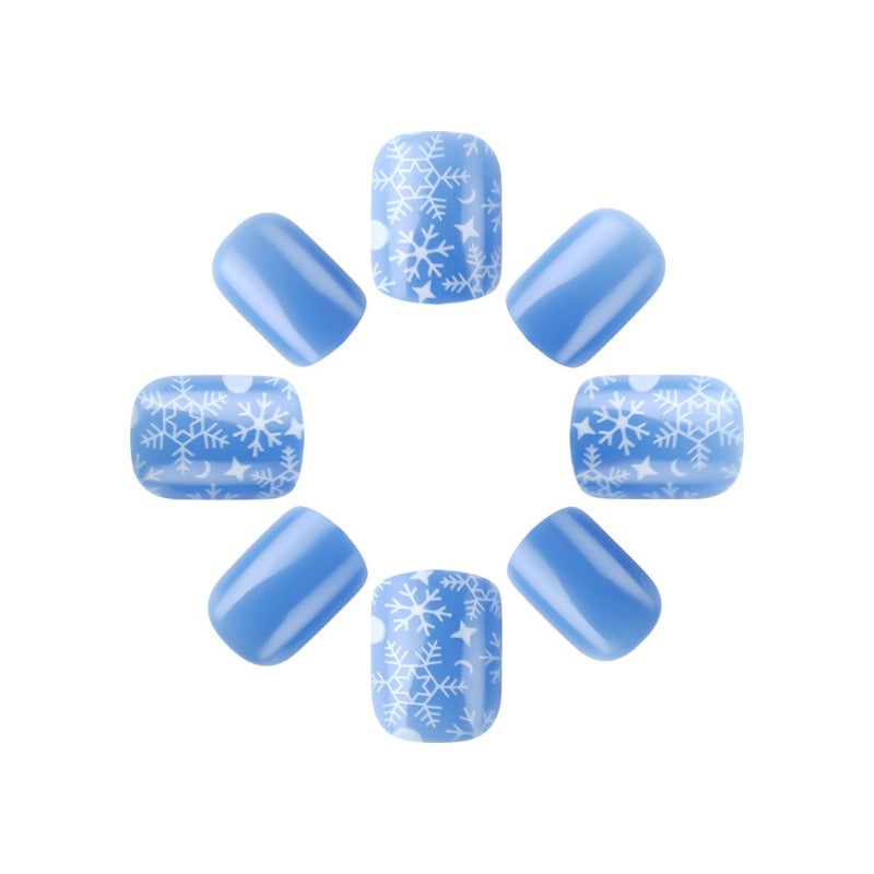 Wholesale 24 Pieces/box Christmas Snowflake Glitter Nails Kits Nail Stickers ACC-NS-MiKe013