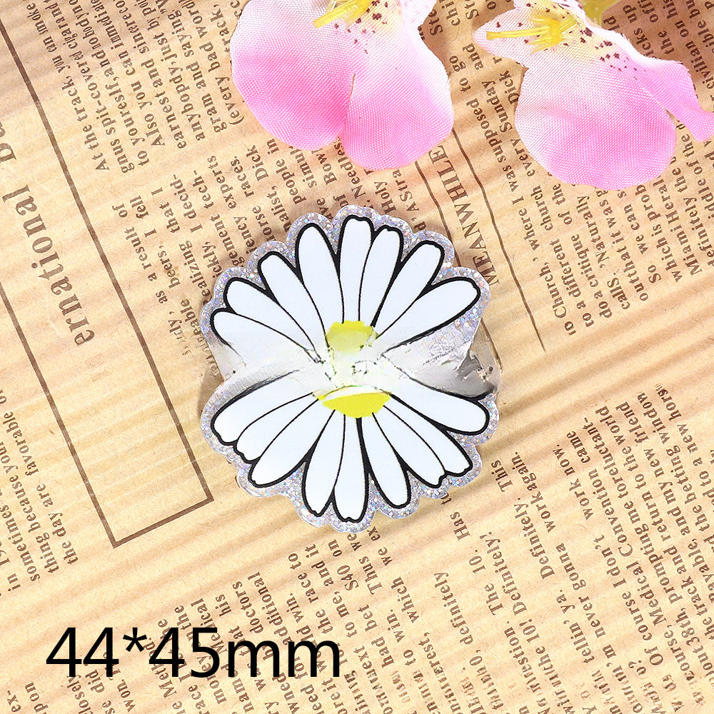 Wholesale 10pcs DIY Flatback Cartoon Rainbow Acrylic Flatback Badge Scroll Retractable Keychain DIY Accessories ACC-FK-OuYe010