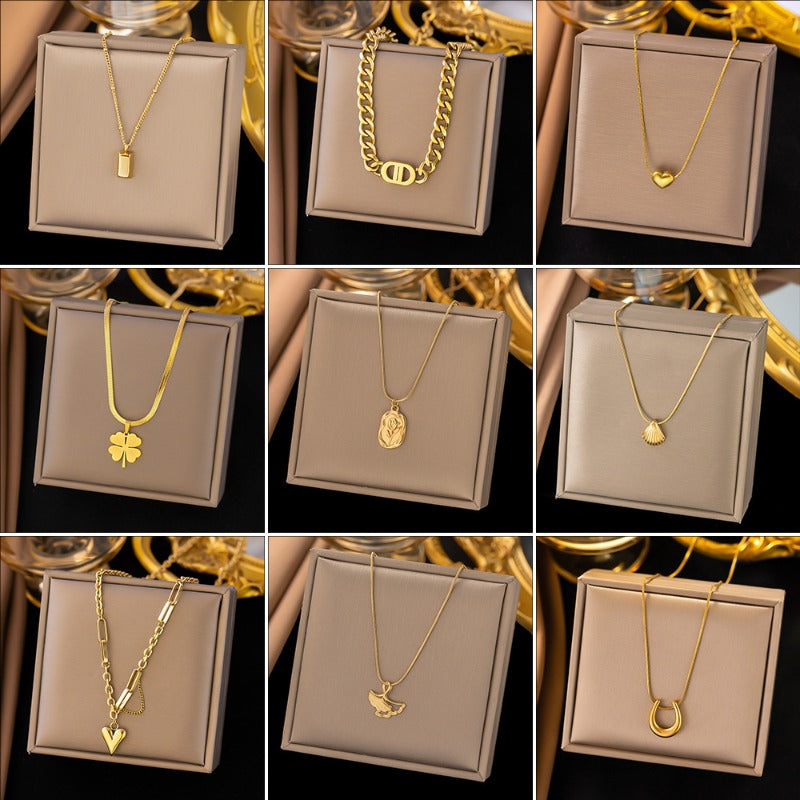 Wholesale Light Luxury Stainless Steel Necklace ACC-NE-Qinji005