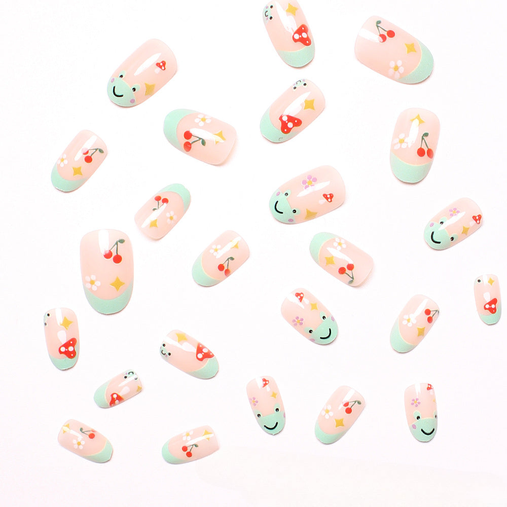 Wholesale 24 Pieces/box Press-on Nails Kits Nail Stickers ACC-NS-XingNai006