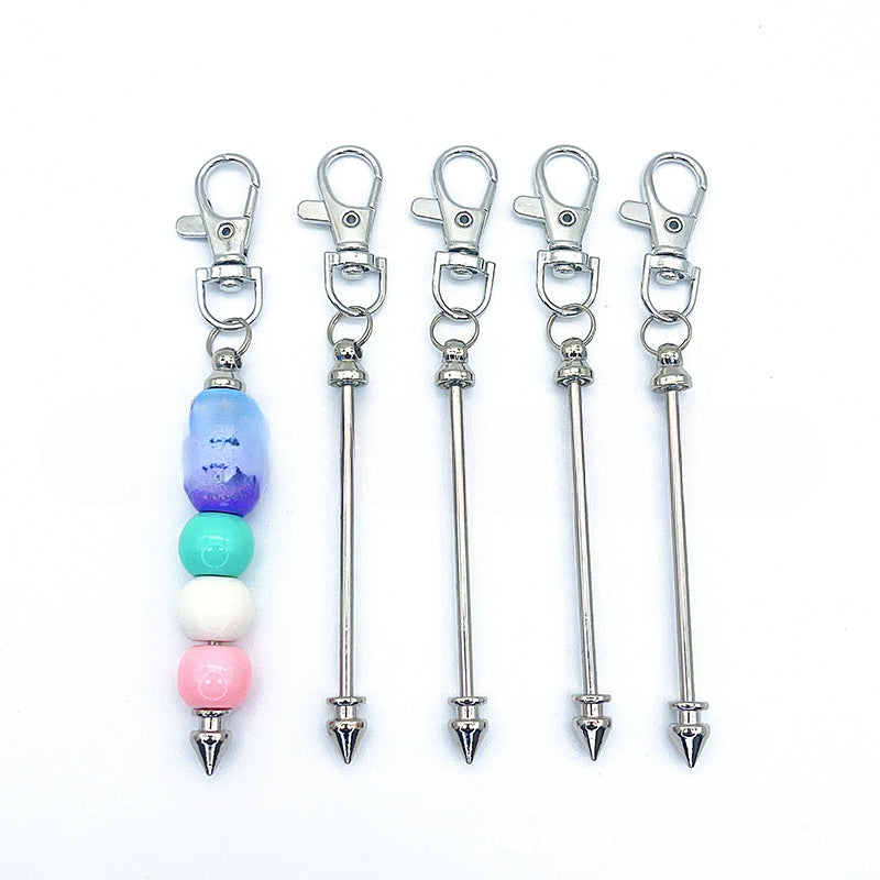 Wholesale 5pcs Beadable Keychain Bars Pointed Lobster Clasp IY Beaded Keychain ACC-KC-JiaYing003