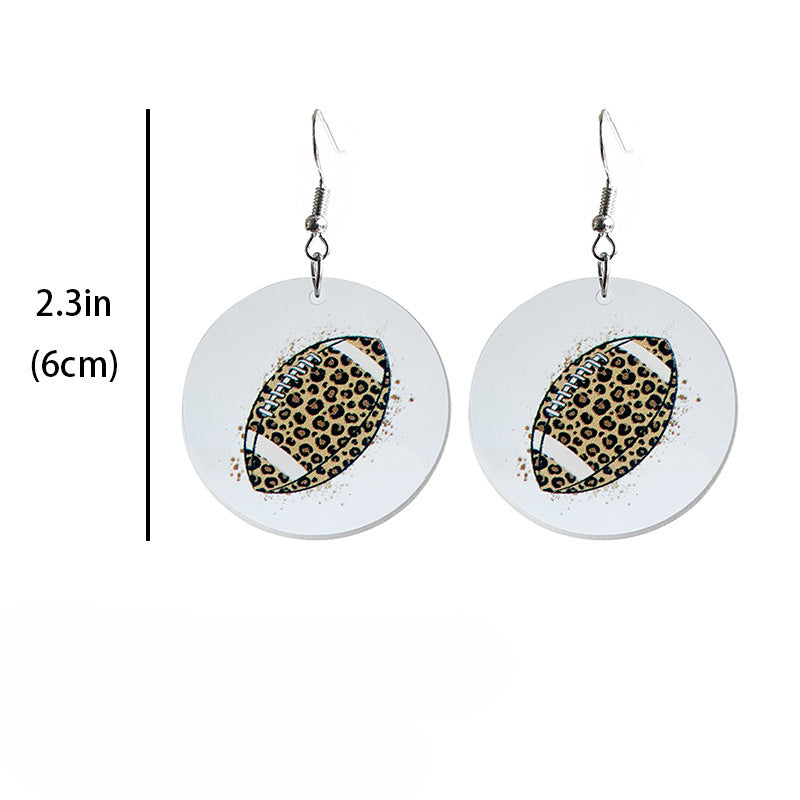 Wholesale Skull Football Bat Motorcycle Acrylic Earrings ACC-ES-HY008