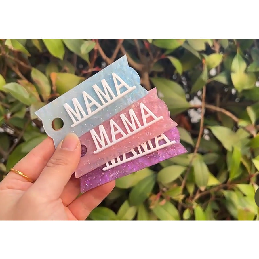 Wholesale 20pcs 3D MAMA Acrylic Tumbler Tags 40oz Ice Cup Lid Tags ACC-CA-MuYu001