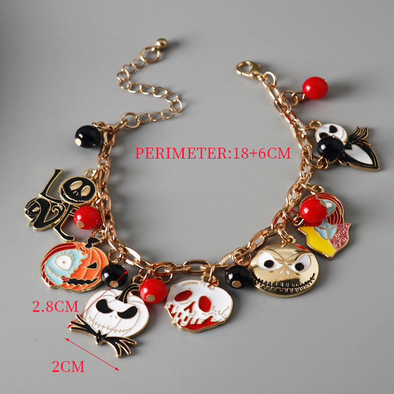 Wholesale Halloween Skull Pumpkin Witch Combination Bracelet ACC-BT-HX004