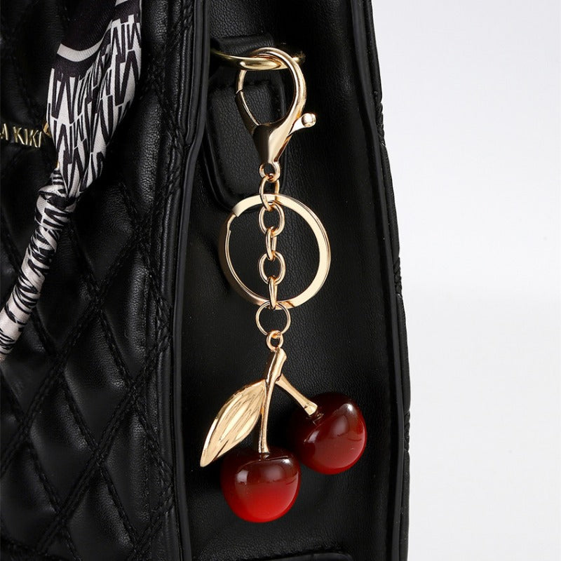Wholesale Big Red Cherry Fruit Keychain ACC-KC-RongRui034