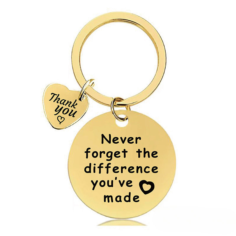Wholesale Teacher's Day Gift Stainless Steel Engraved Keychain ACC-KC-Ganggu002