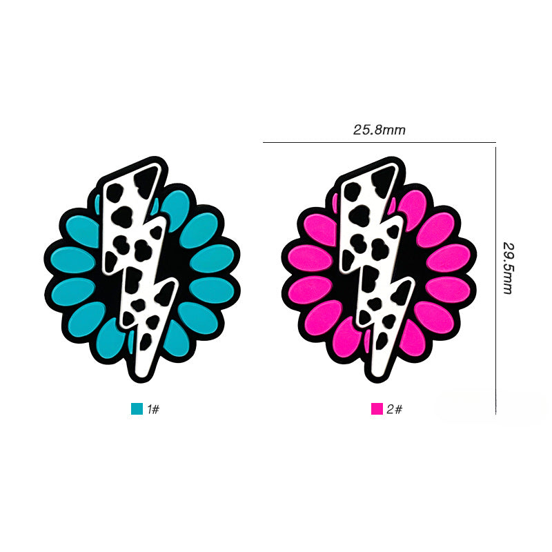 Wholesale 10PCS Lightning Jewelry Accessories Silicone Beads Cartoon Diy Pacifier Chain Keychain Accessories ACC-BDS-WDX204