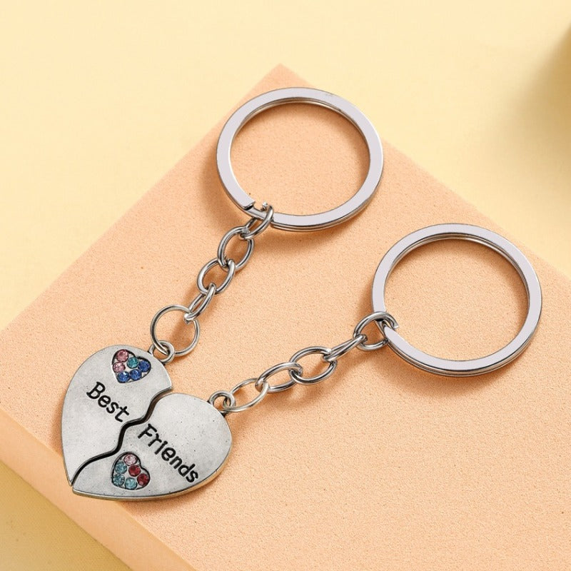 Wholesale Splicing Good Friends Series Love Alloy Keychain ACC-KC-RongR087