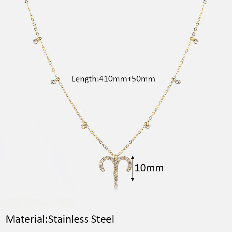 Wholesale Stainless Steel Necklace 12 Constellation Necklaces ACC-NE-YunHe001