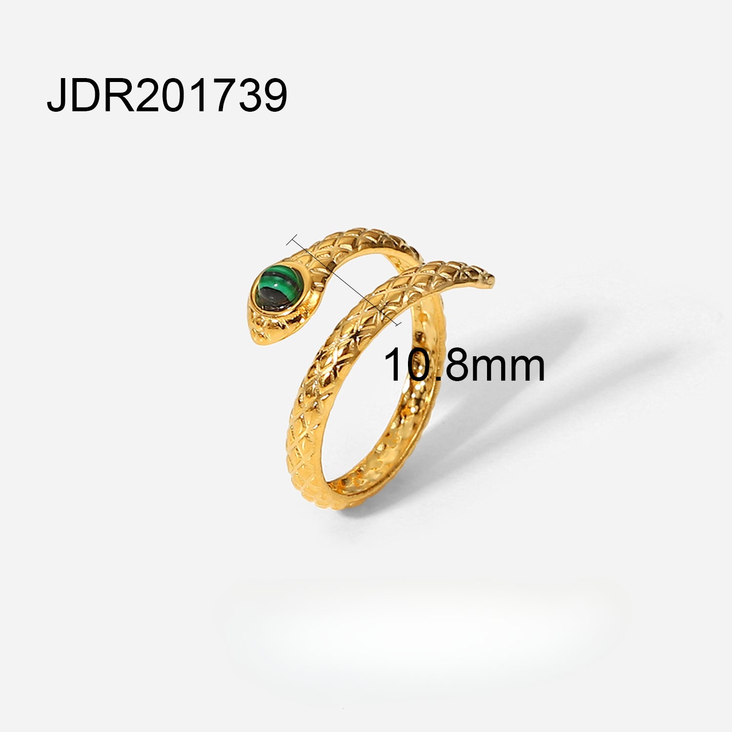 Wholesale Vintage Oil Drop 18k Stainless Steel Open Rings ACC-RS-WanX005