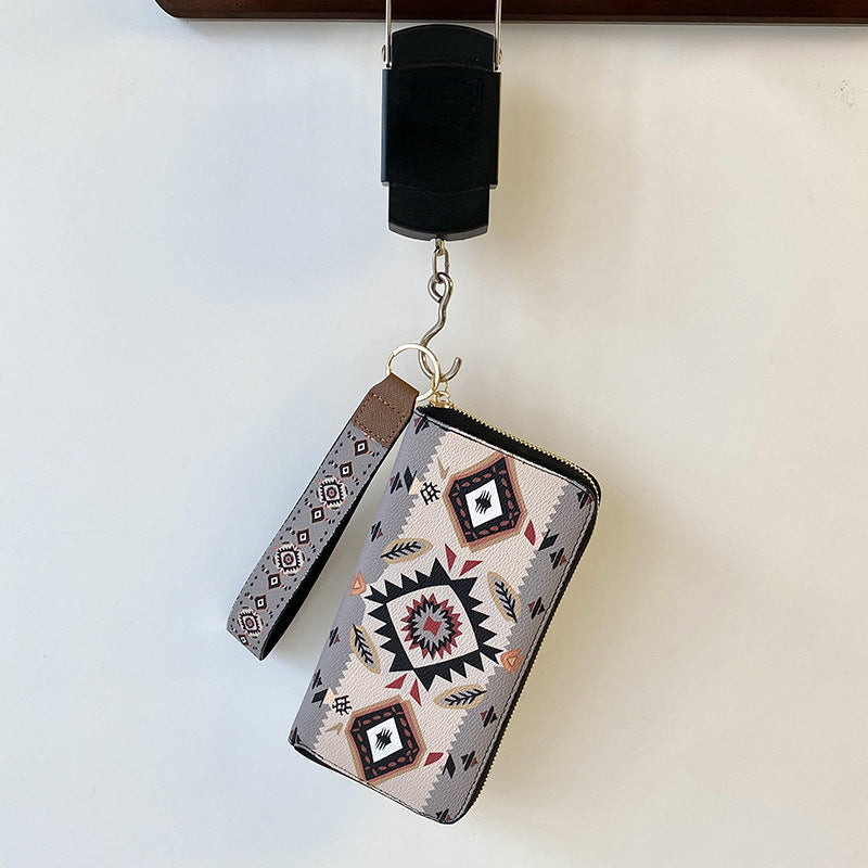 Wholesale PU Ethnic Style Large Capacity Zipper Wallet ACC-WT-Kuans013