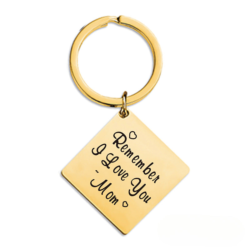 Wholesale Mother's Day Gift Metal Square Keychain ACC-KC-Ganggu008