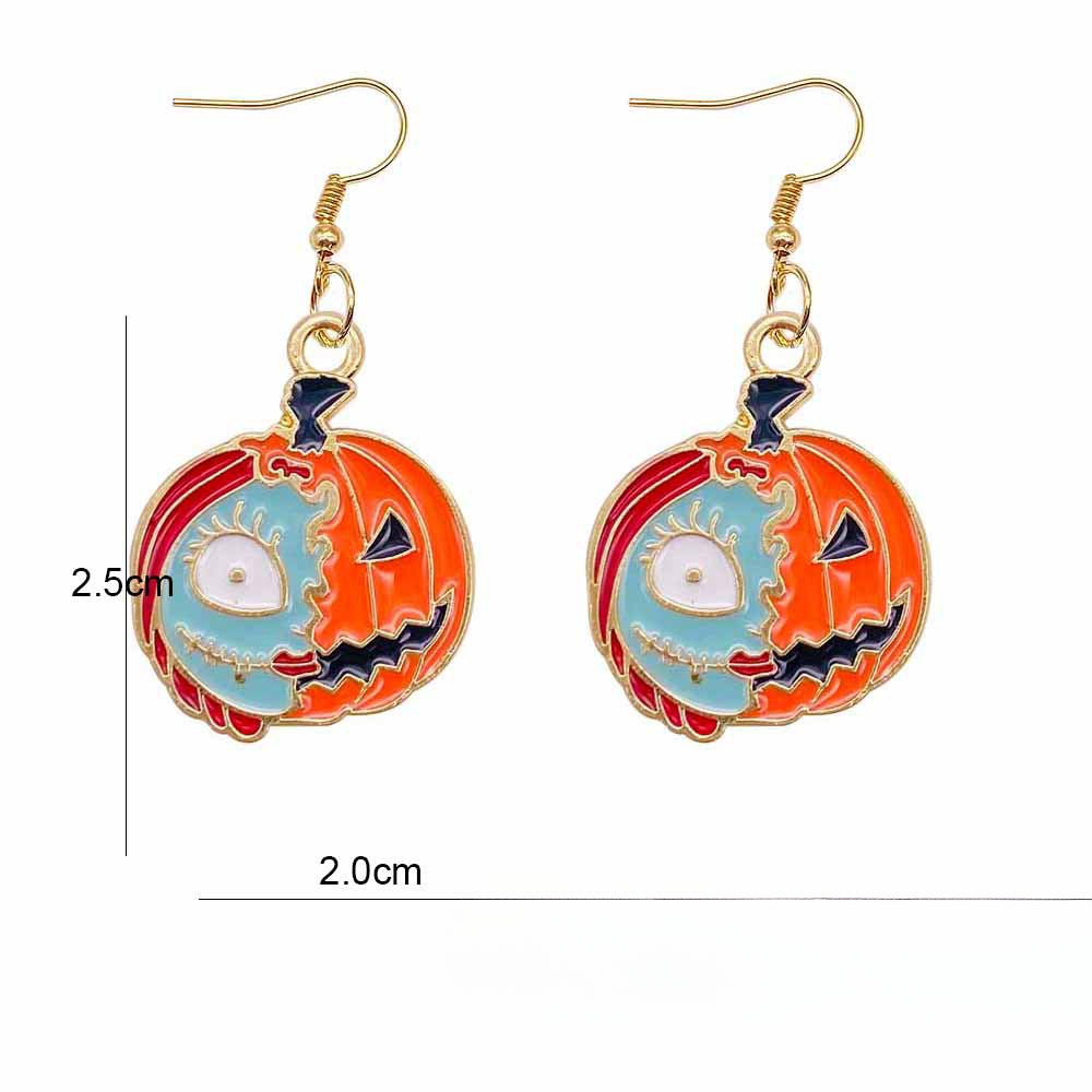 Wholesale Halloween Cartoon Ghost Pumpkin Imp Alloy Earrings ACC-ES-ChenY047