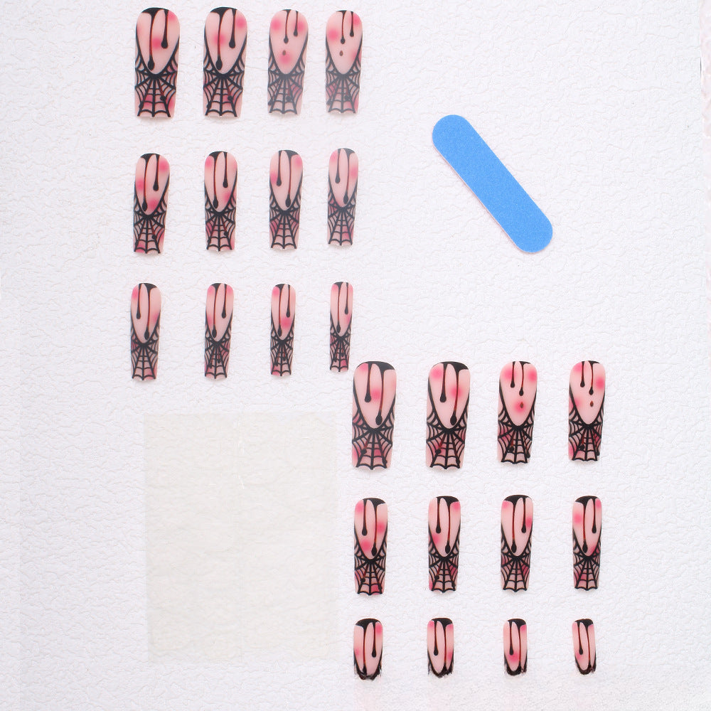 Wholesale 24 Pieces/box Halloween Press-on Nails Kits Nail Stickers ACC-NS-XingNai022