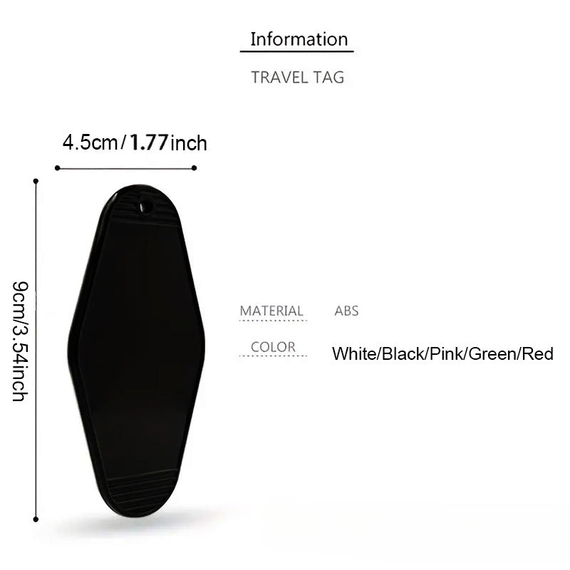 Wholesale Retro Hotel Plastic Tag Keychain ACC-KC-MeiXin015