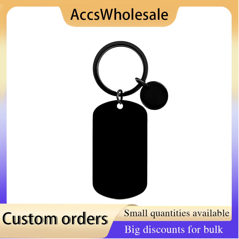 Custom Keychain with Laser Engraved Text or Logo - Multi-color Small Round Metal Keychain