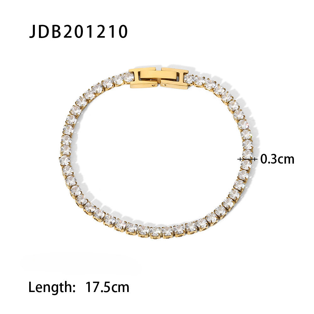 Wholesale Stainless Steel Inlaid Zircon Bracelet ACC-BT-WanX001 ACC-BT-WanX001