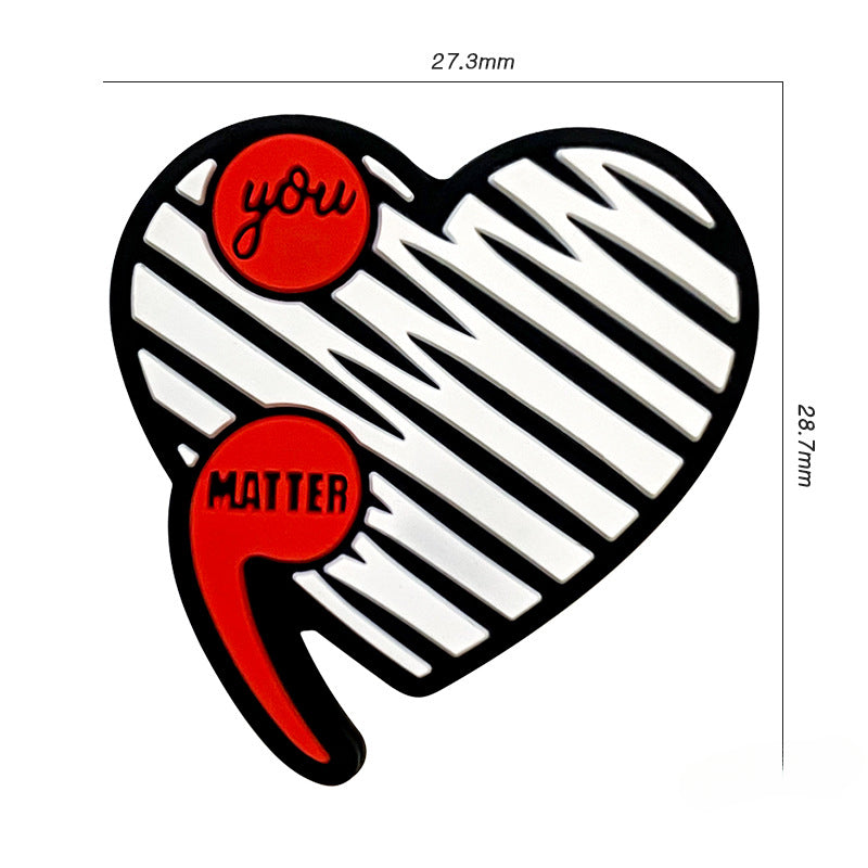 Wholesale 10pcs Silicone Cartoon Love Comma Focal Beads ACC-BDS-WDX112