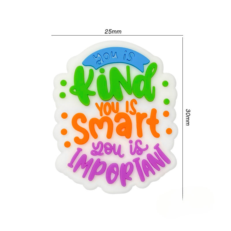 Wholesale 10pcs Colorful English Letters Focal Beads DIY Bead Accessories ACC-BDS-WDX129