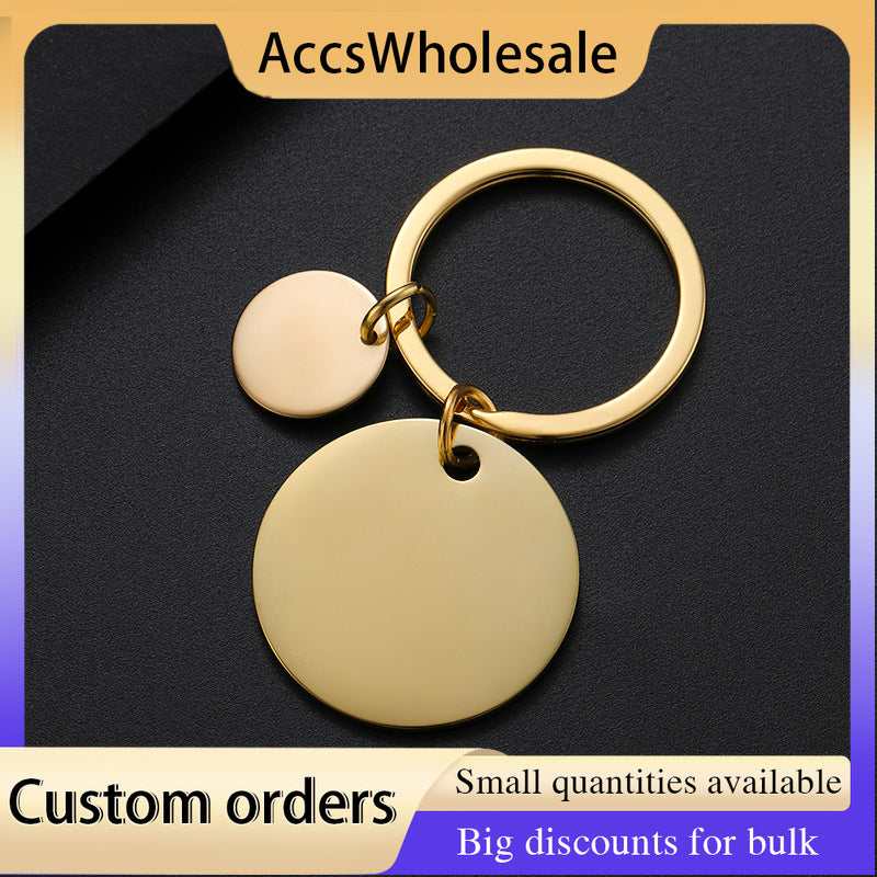 Custom Keychain with Laser Engraved Text or Logo - Multi-color Metal Keychain with Charms