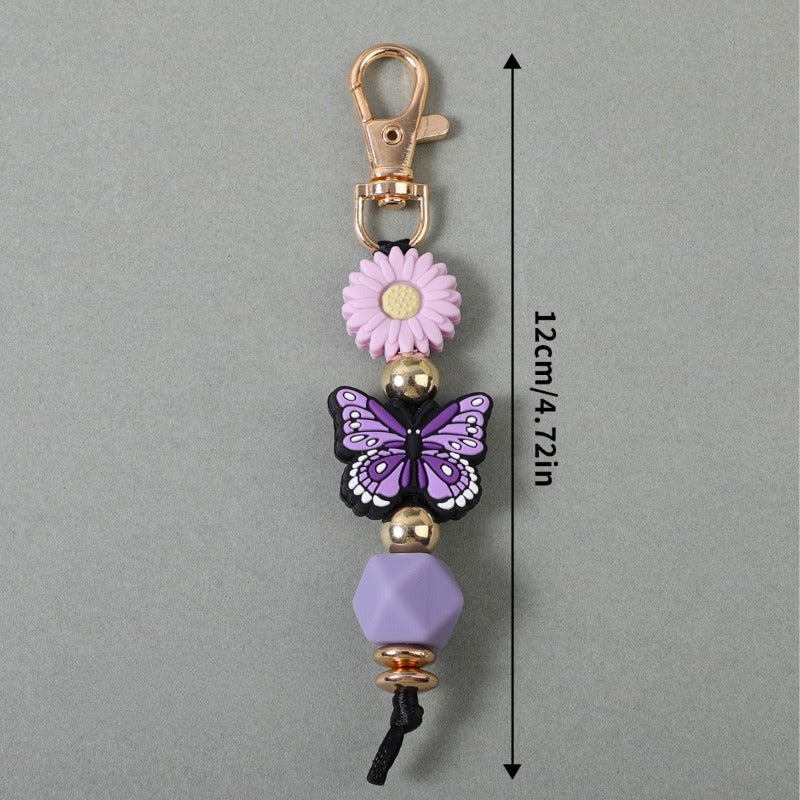 Wholesale Cartoon Colorful Butterfly Daisy Keychain ACC-KC-JiuYa007
