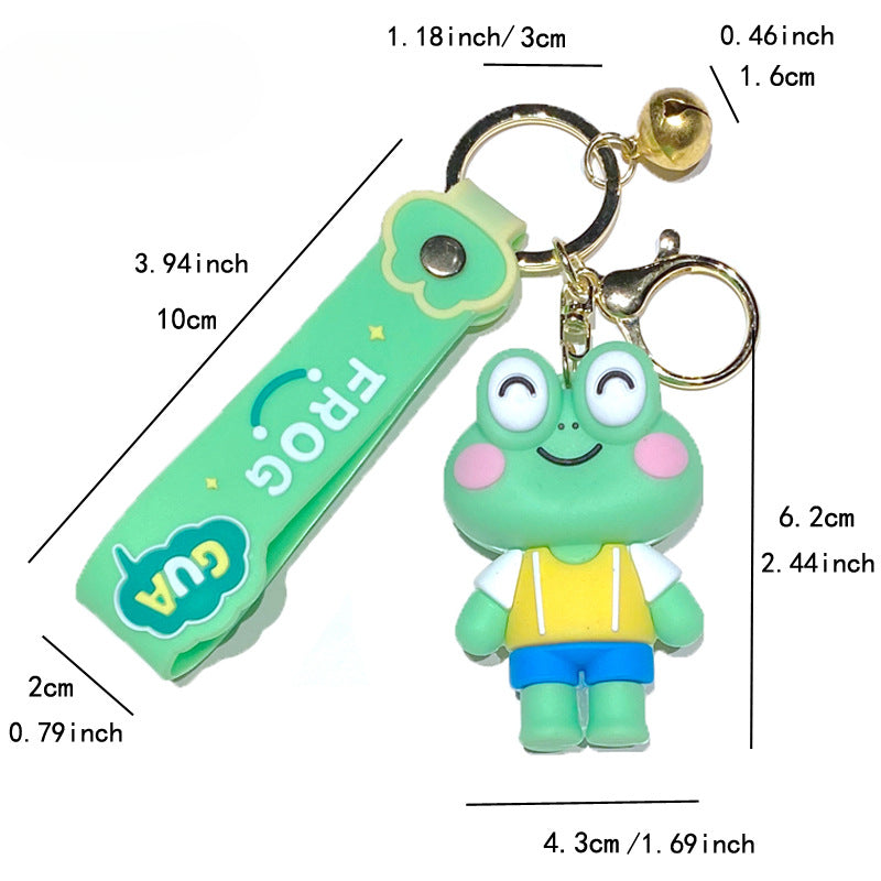 Wholesale Cartoon Frog PVC Soft Glue Keychain Creative Keychain ACC-KC-XinShu002