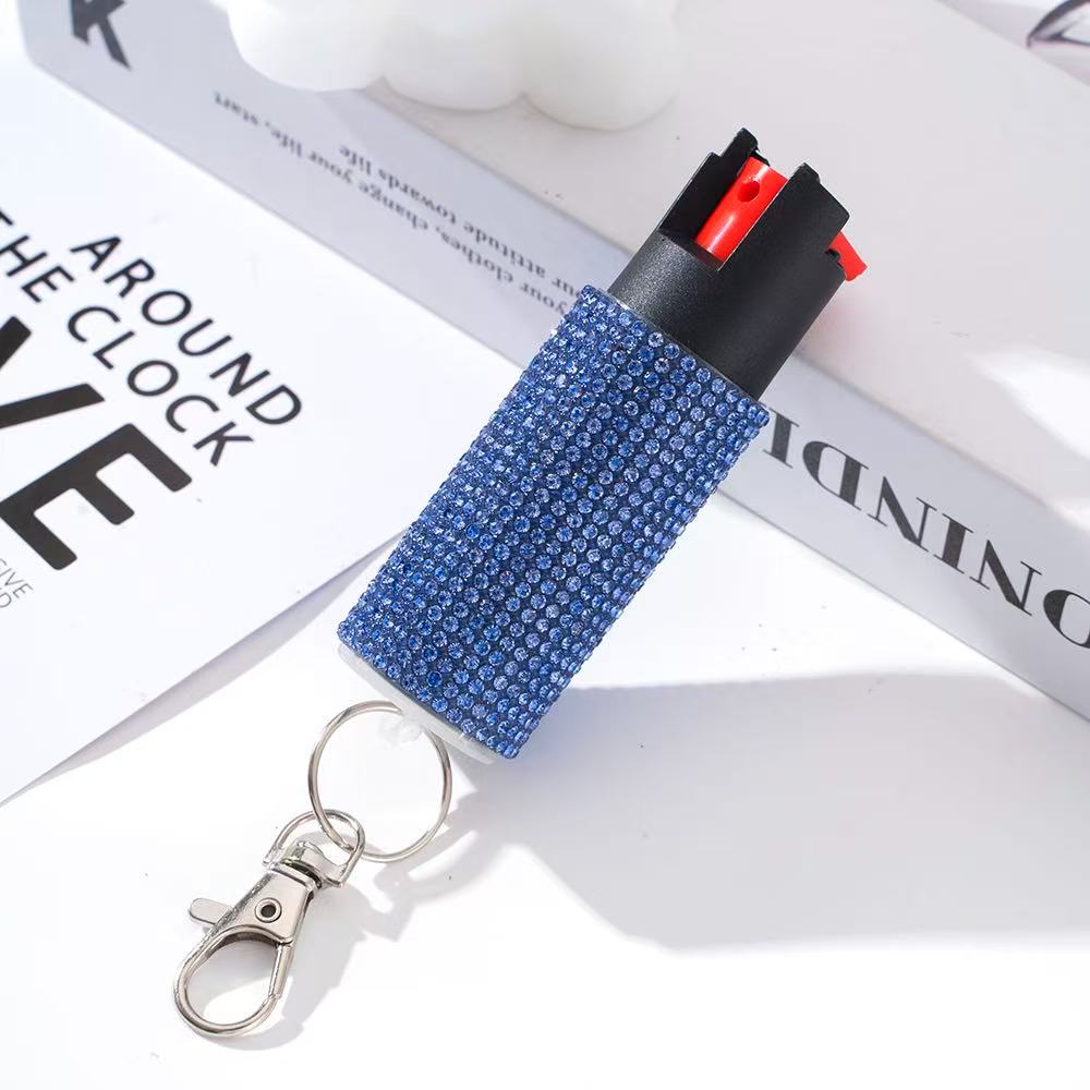 Wholesale Quick Release Spray Solid Color Rhinestone Keychain for Women