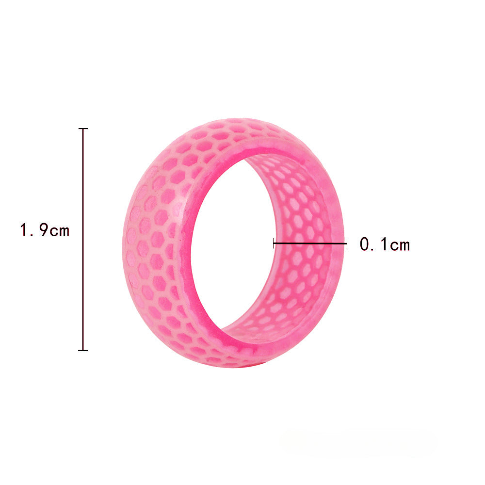Wholesale Honeycomb Pattern Glow Ring Transparent Resin Men's and Women's Ring Glow Bracelet ACC-RS-ZeXi001