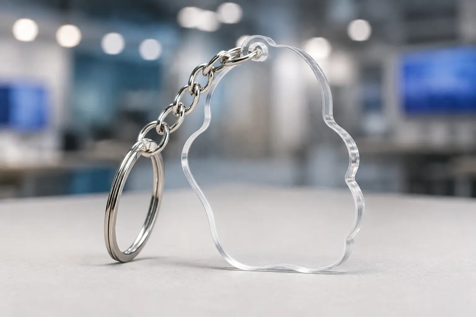 AccsWholesale custom acrylic keychain blank for trade show branding space