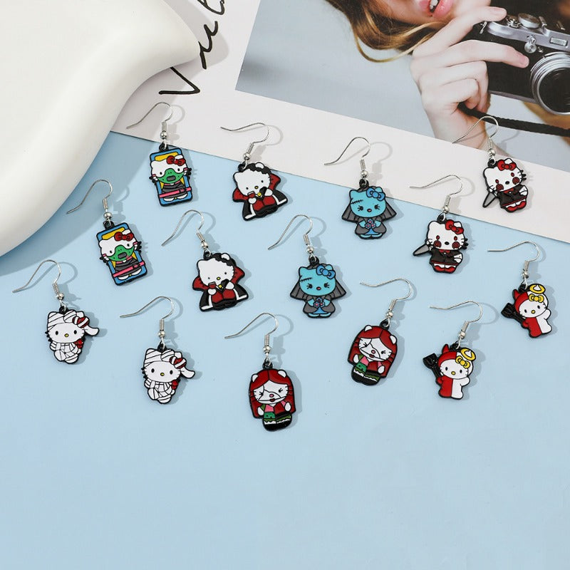 Wholesale Cute Cartoon Kitten Halloween Series Earrings ACCVIP-ES-KeFeng005