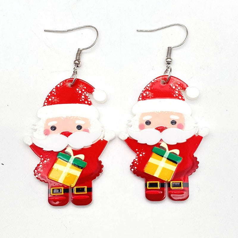 Wholesale Christmas 3D Snowman Gnome Acrylic Earrings ACC-ES-ChenY105