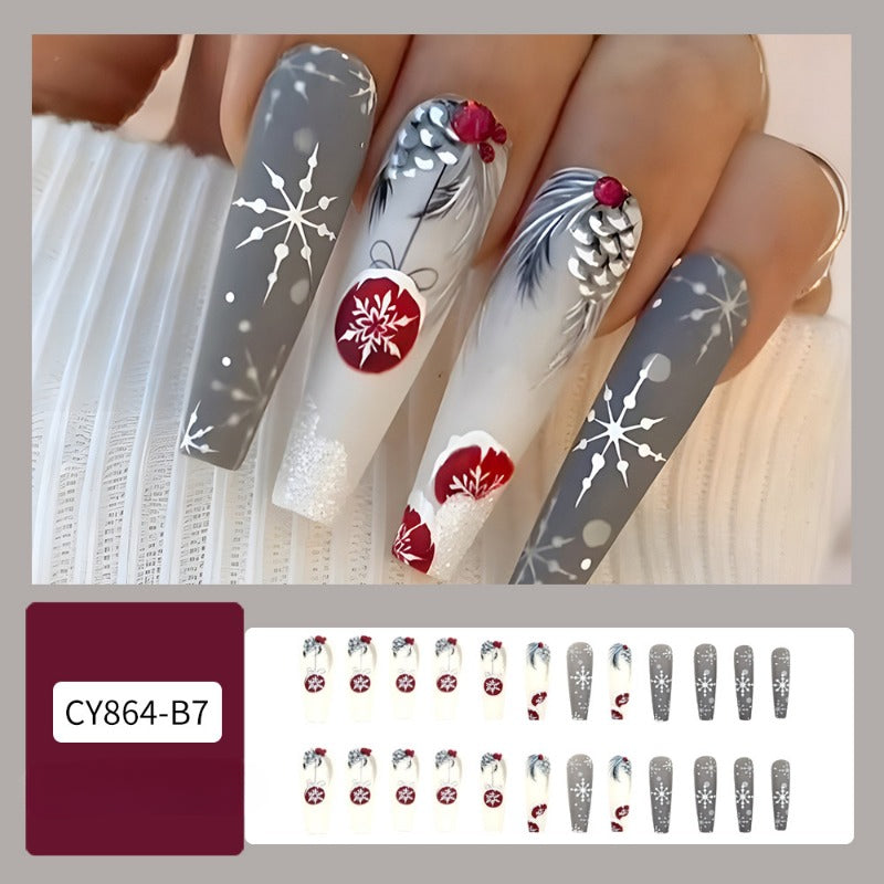 Wholesale 24 Pieces/box Christmas Balls Nails Kits Nail Stickers ACC-NS-QXJ032