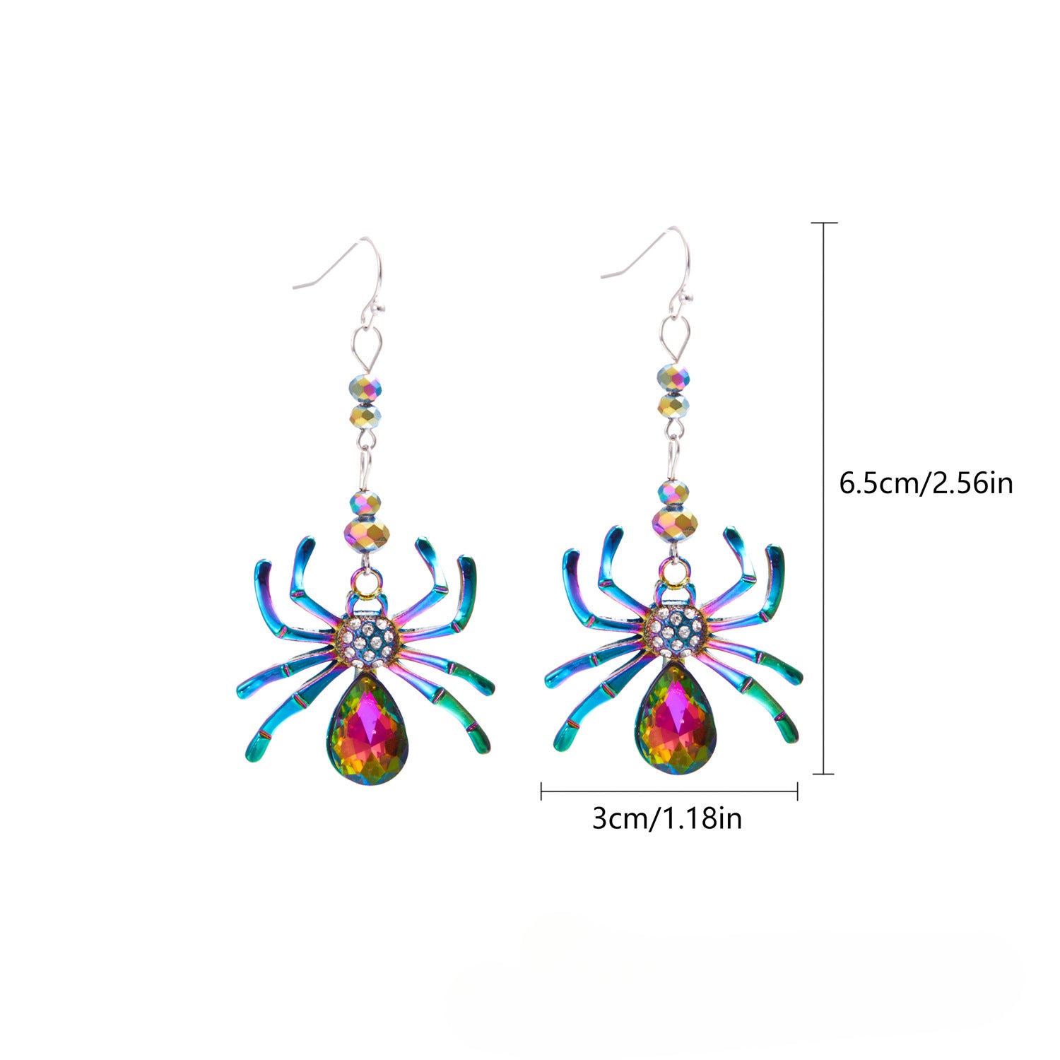 Wholesale Halloween Colorful Spider Earrings ACC-ES-FanYou001
