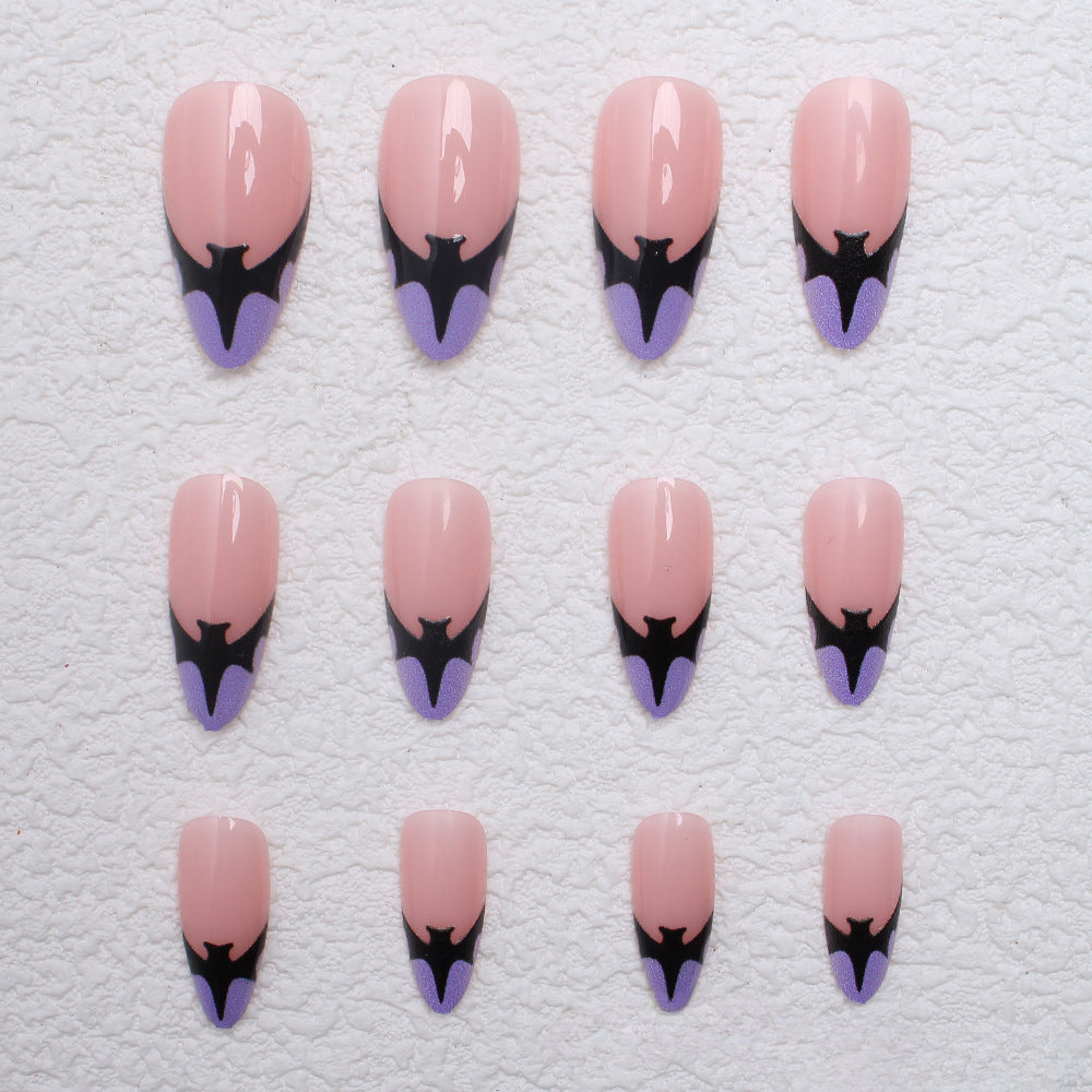 Wholesale 24 Pieces/box Halloween Press-on Nails Kits Nail Stickers ACC-NS-XingNai024