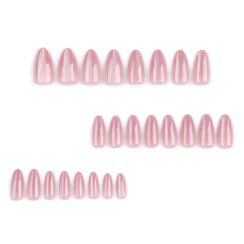 Wholesale 24 Pieces/box Pink Cat Eye Nails Kits Nail Stickers ACC-NS-LeFan151