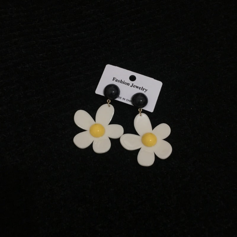 Wholesale Colorful Geometric Acrylic Flower Earrings ACC-ES-CT033