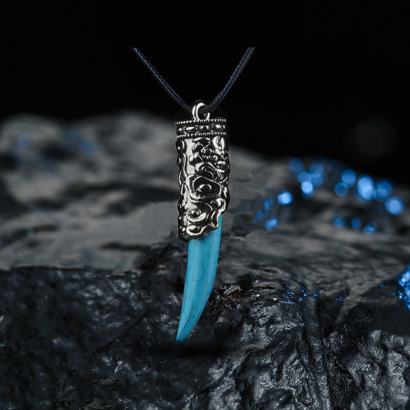 Wholesale Bohemian Turquoise Touching Gold Talisman Necklace ACC-NE-MiYi003