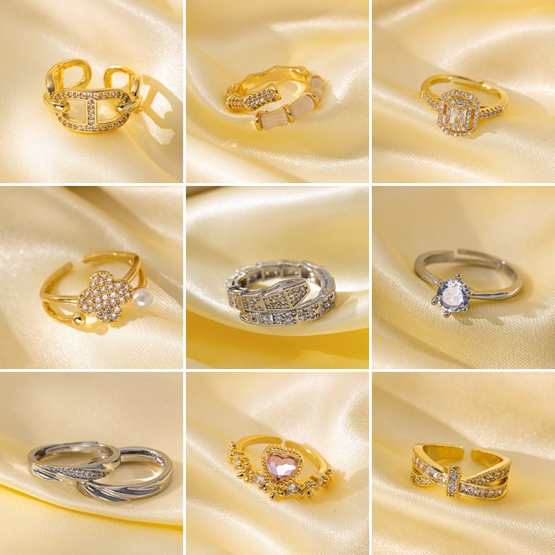 Wholesale Non-fading Open Adjustable Ring ACC-RS-QiYun001