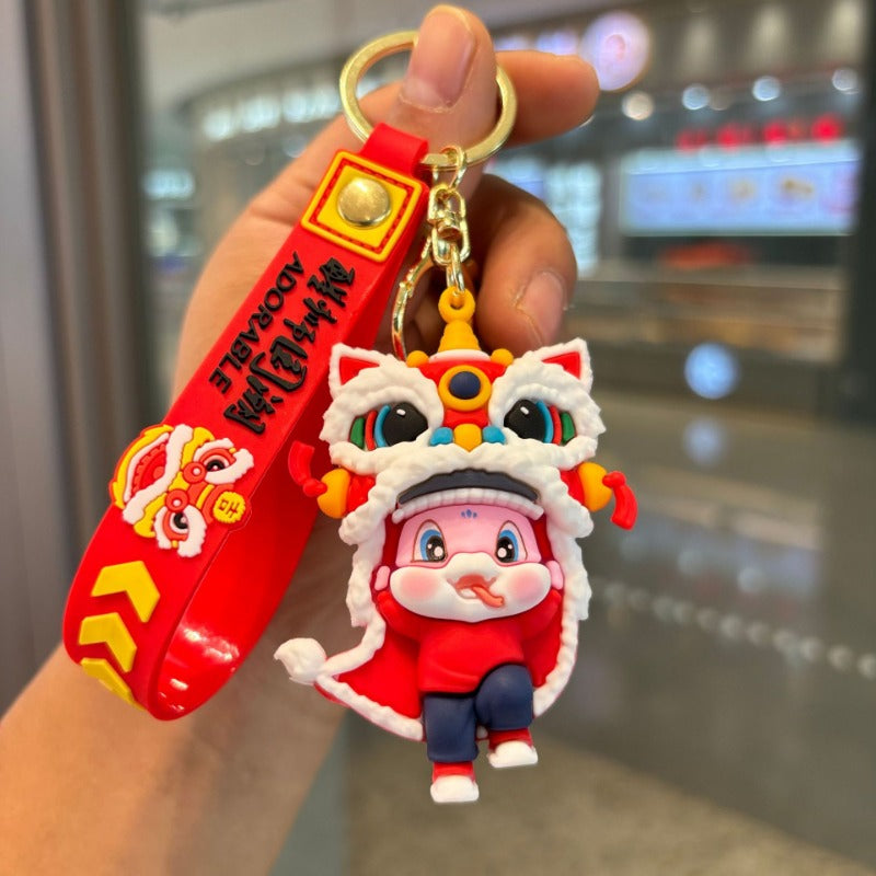 Wholesale Cartoon New Year Cute Lion Keychain ACC-KC-ZeCi001