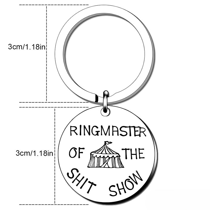 Wholesale Stainless Steel Round Laser Engraved Keychains ACC-KC-MeiXin007