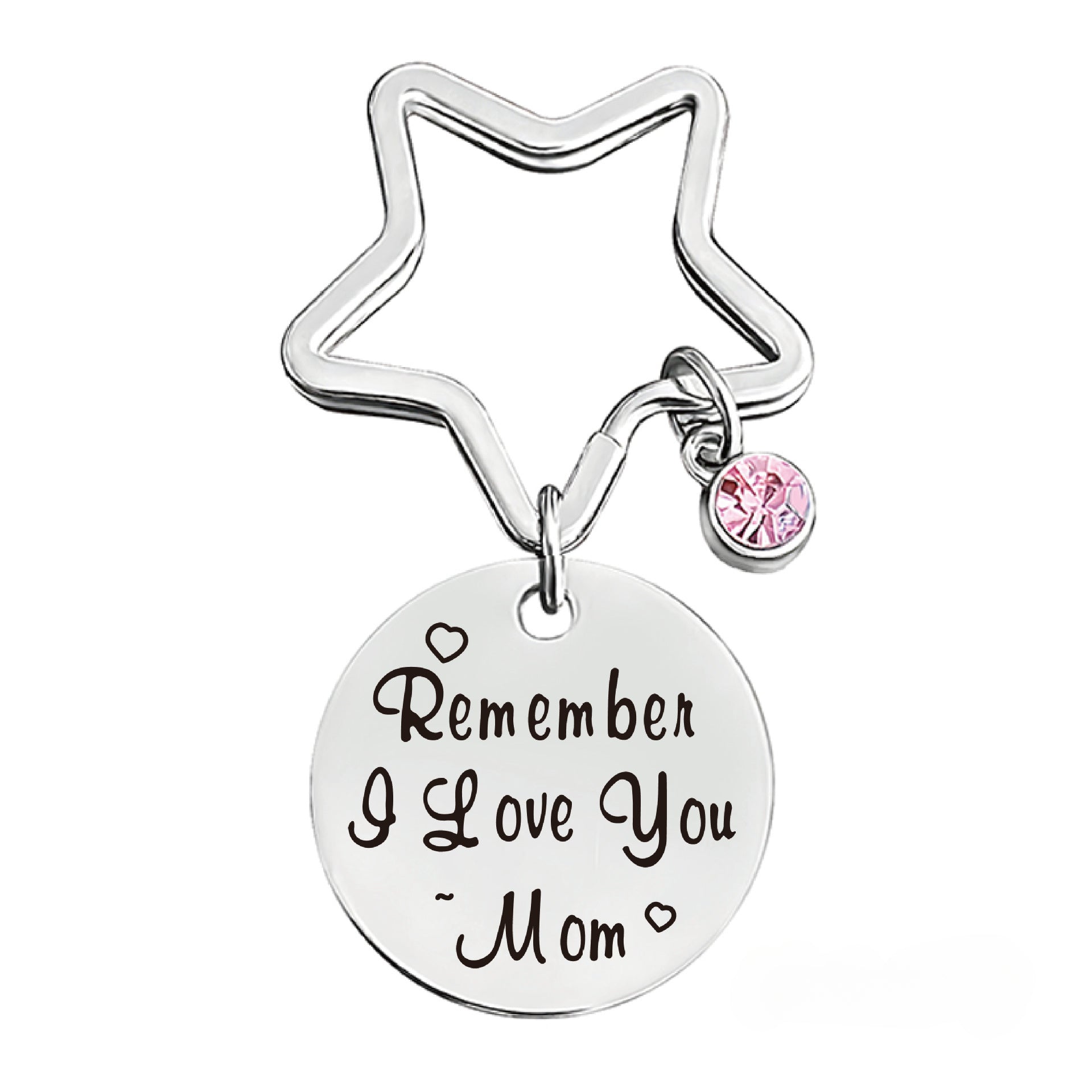 Wholesale Pink Diamond Family Holiday Gift Mother's Day Metal Keychain ACC-KC-Ganggu024
