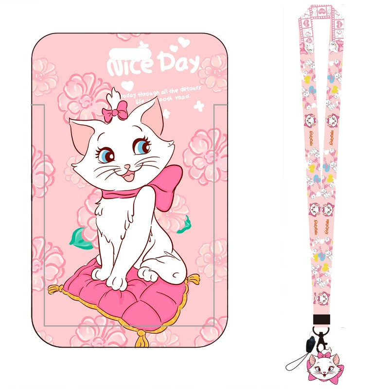 Wholesale Cartoon Children Cat Card Holder Style Long Lanyard Keychain ACCVIP-KC-AShi001