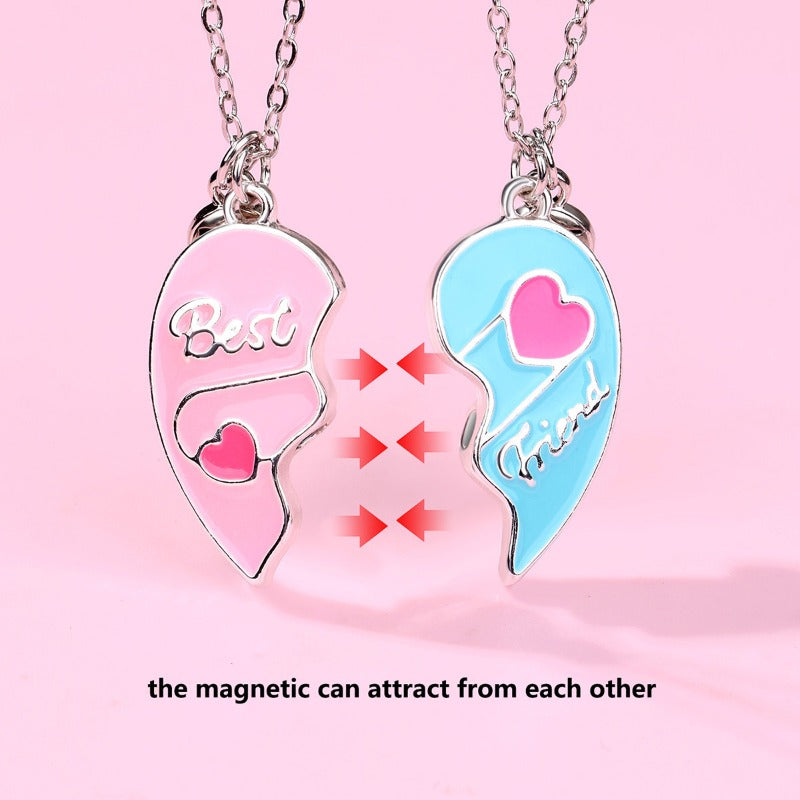 Wholesale Love Splicing Magnetic Alloy Necklace Set ACC-NE-Hanp008