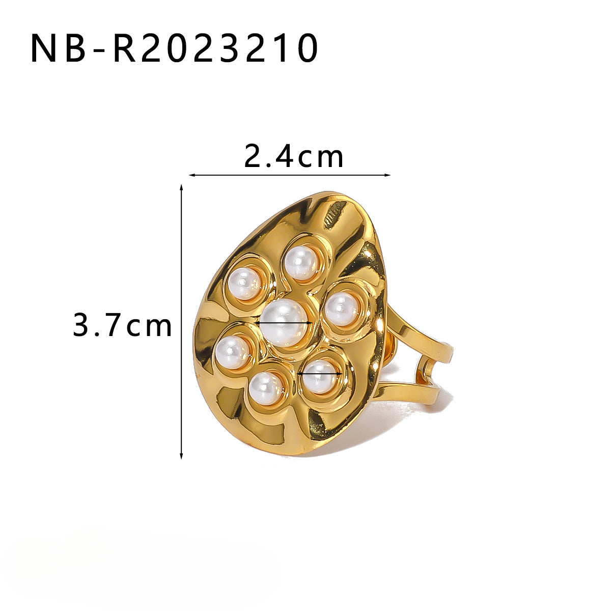Wholesale 18K Gold Stainless Steel Irregular Round Rings ACC-RS-XinY015