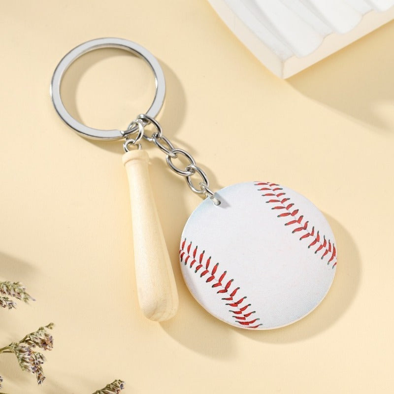 Wholesale Wooden Sports Baseball Keychain ACC-KC-RongRui020