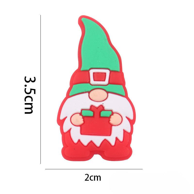 Wholesale 5pcs Christmas Silicone Beads Focal Beads DIY Beading Accessories ACC-BDS-GuangTian044