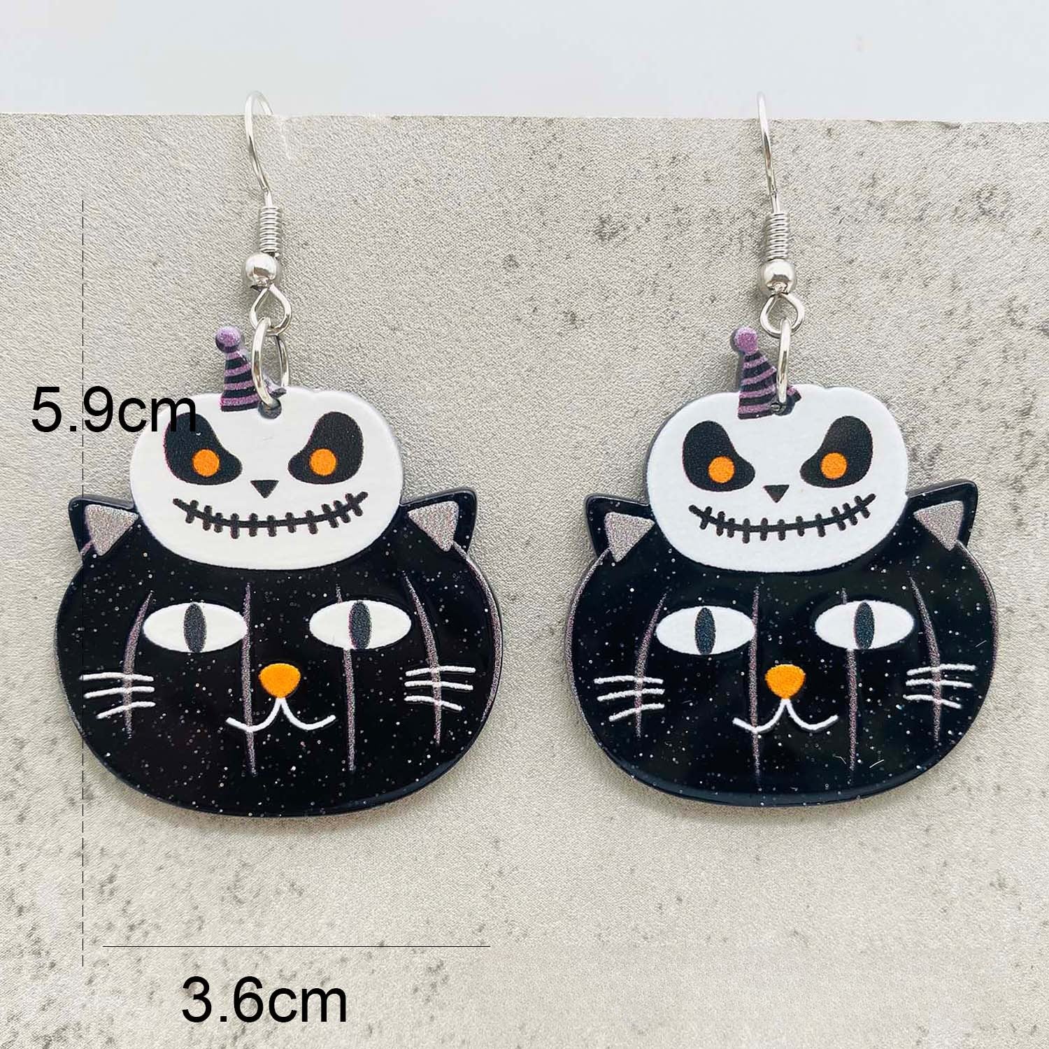 Wholesale Halloween Spider Skull Pumpkin Acrylic Earrings ACC-ES-ChenY023